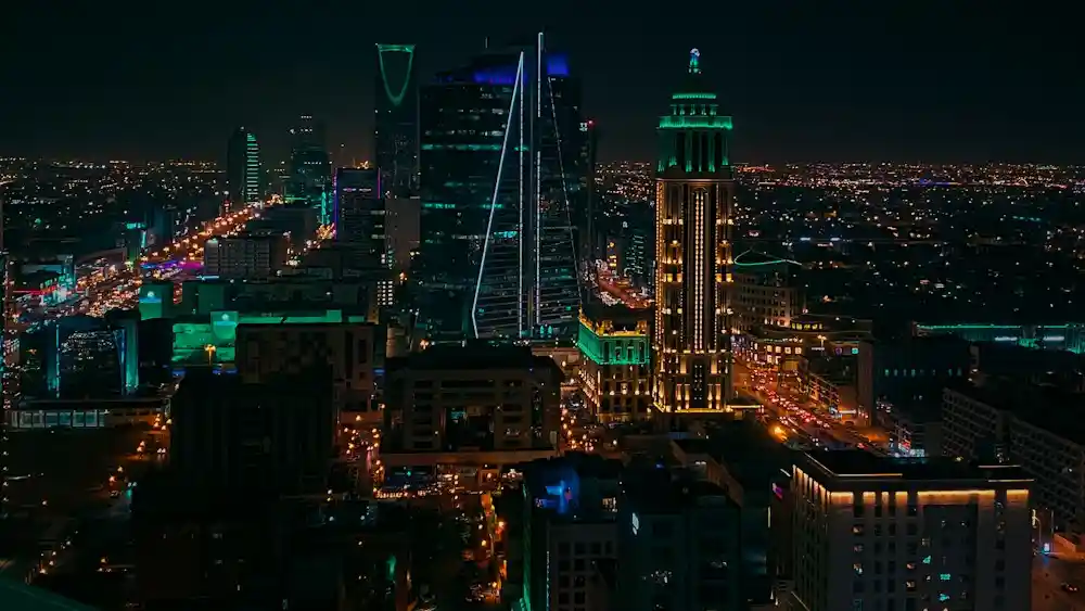 Saudi Jobs 2026: Best Sectors, Salaries & 9 Easy Steps to Apply Riyadh city at night – jobs in Saudi Arabia for Indians